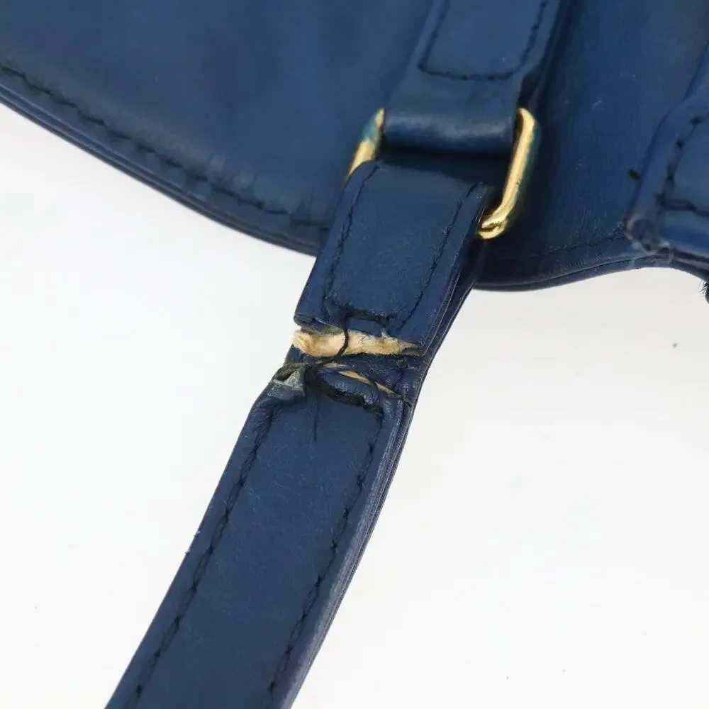 Gianni Versace Leather Clutch Bag Blue